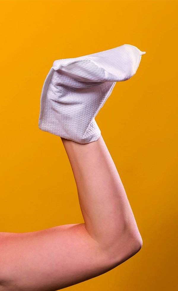 glove-on-yellow-background