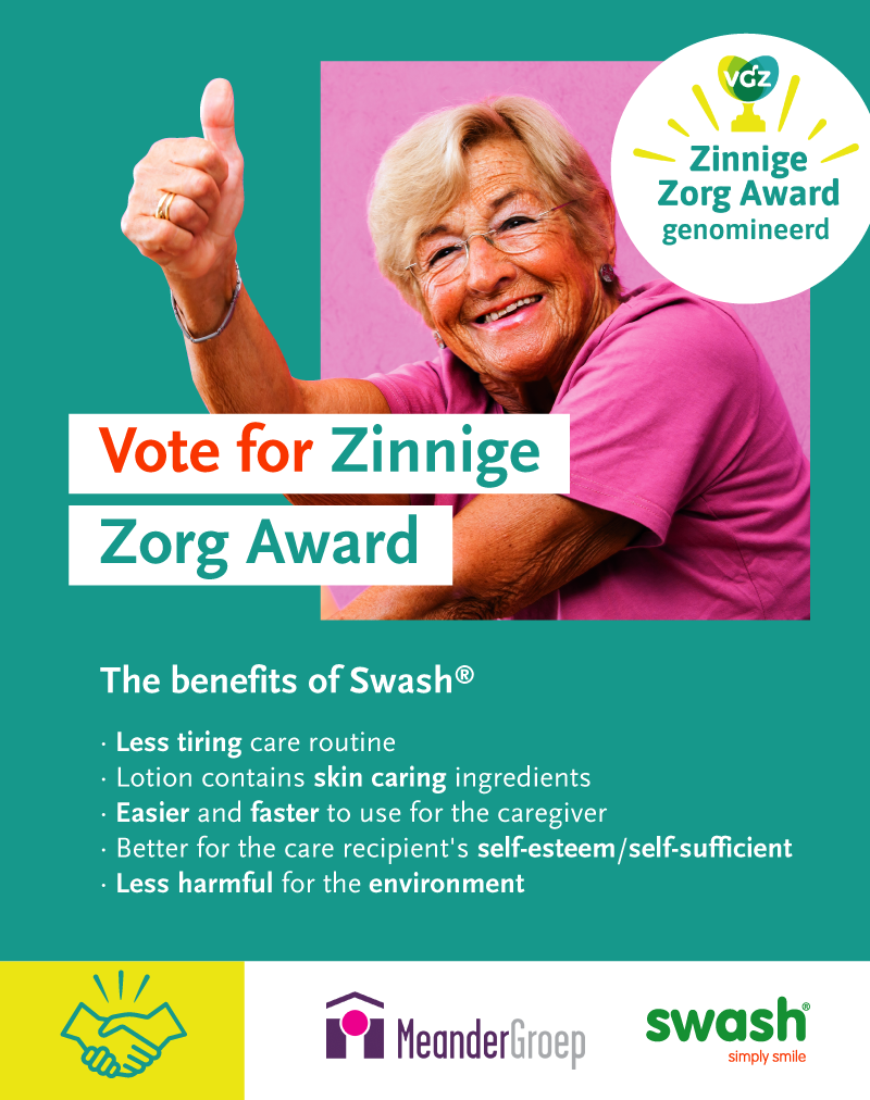 Verzorgend Wassen with Swash® bathing products